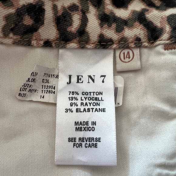 New 7 for all Mankind animal print skinny jeans size 14 - Picture 9 of 10
